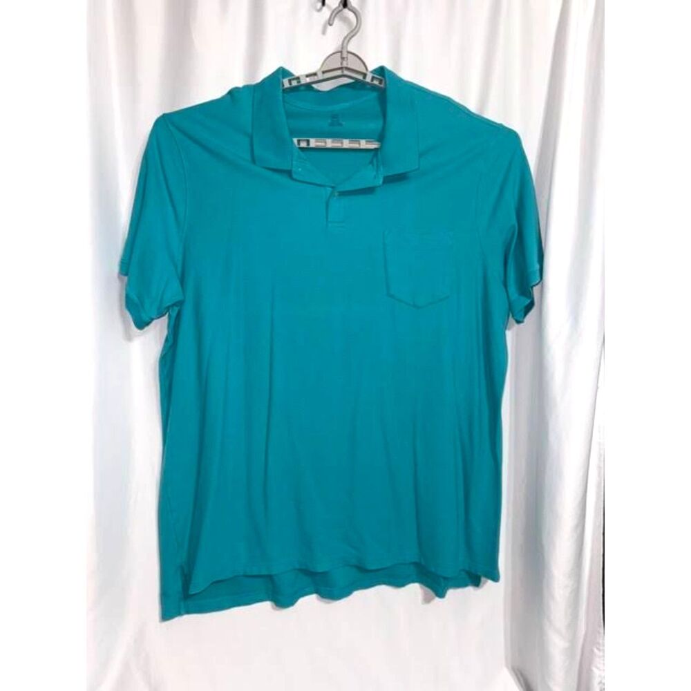 Men’s Big & Tall Turquoise Polo Shirt Sz. 5XLT– Foundry From DXL